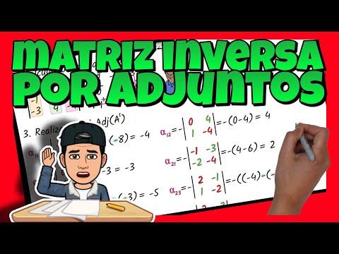 ✅ MATRIZ INVERSA por DETERMINANTES por MÉTODO del ADJUNTO