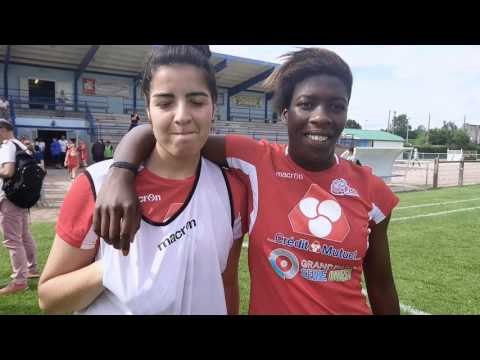 BARRAGE ACCESSION D2 Féminines - Itw de Kore et N. Bouchenter (Issy FF) après la victoire à Blanzy.