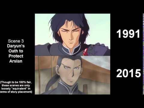 The Heroic Legend of Arslan (Arslan Senki) - 1991 vs 2015 (Side by Side Comparison)