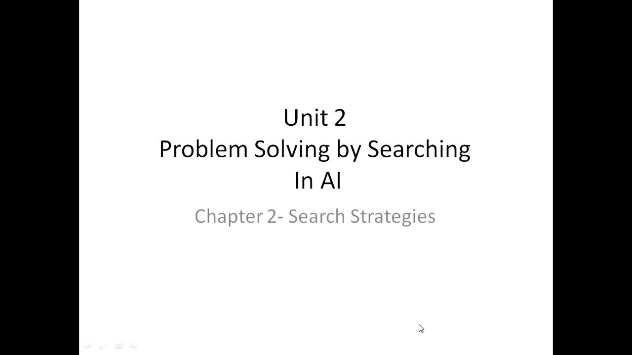 Unit-2 (Chapter-2) Searching Strategies in Artificial Intelligence