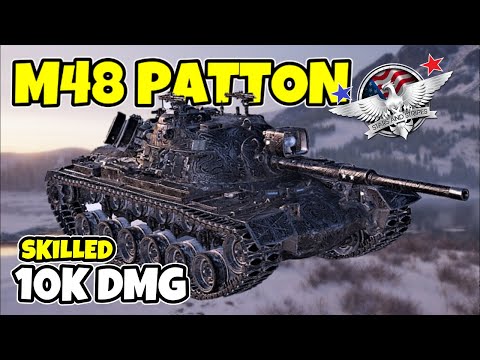 WoT M48 Patton Gameplay ♦ Skilled 10k ♦ Medium Tank Review