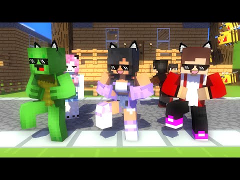 ADAMBARAI FIRST MEET YAY! ARIGATO CUTE APHMAU JJ VS MIKEY - MINECRAFT ANIMATION #shorts