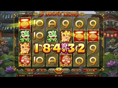 5 Lucky Lions Bonus Feature (BIG WIN)
