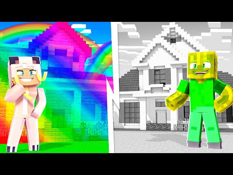 REGENBOGEN BASE vs. MONOCHROM BASE! ✿ Minecraft [Deutsch/HD]