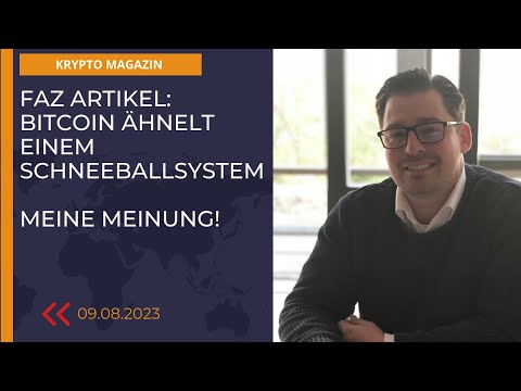 FAZ Artikel -  Bitcoin ähnelt einem Schneeballsystem - Meine Meinung