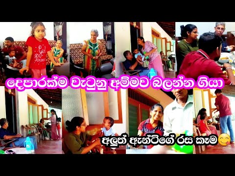 🏠️අද අපි දෙන්නගෙම ගෙදර ගියා🏡අලුත් ඇන්‍ටි කෙනෙක් දැන් ඉන්නවා😊ඇන්ටි හදන රස කෑම🍕