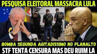 BOMBA QUE ACABA DE EXPLODIR NOVA PESQUISA É UM DESASTRE PARA LULA XANDÃO ESTA PERDIDO