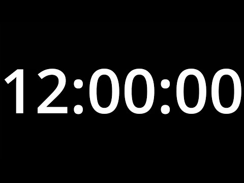 12 HOUR  TIMER - No Sound - Full HD 1080p - COUNTDOWN