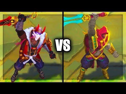 Blood Moon Pyke vs Sand Wraith Pyke Epic Skins Comparison (League of Legends)