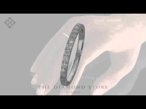 JG30 - 0.50ct High Quality Diamond Half Band Eternity Ring