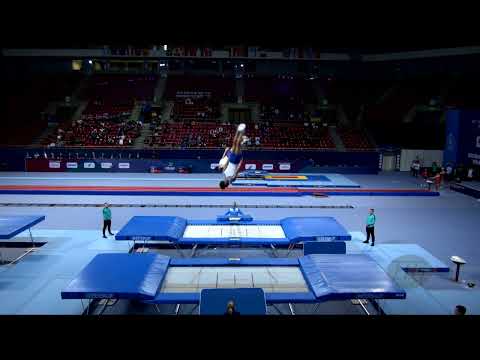 Greece 1 (GRE) M - 2022 Trampoline Worlds, Sofia (BUL) - Q Synchro Exercise 1