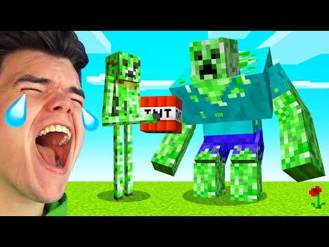 This CURSED CREEPERS World In MINECRAFT Is HILARIOUS...