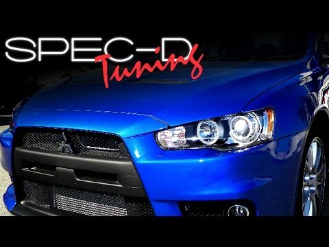 SPECDTUNING INSTALLATION VIDEO: 2008-2010 MITSUBISHI LANCER EVOLUTION PROJECTOR HEADLIGHTS