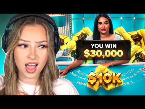 INSANE $30,000 WIN ON BLACKJACK! - Rosie Mae