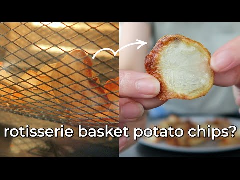 Making Homemade Air Fryer Potato Chips in the Rotisserie Basket of My Instant Vortex Plus 7-in-1!