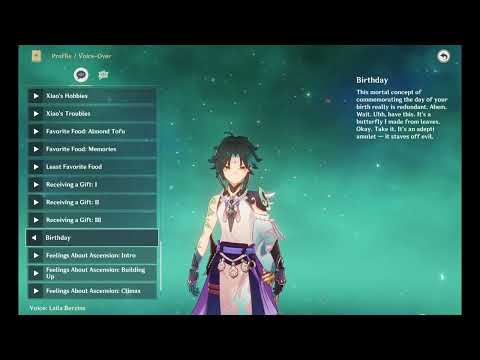 Xiao voice-over: Birthday  (Genshin Impact eng)