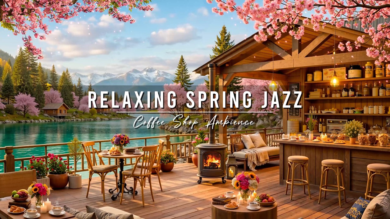 Chill Spring Morning & Smooth Jazz Music 🌸 Cozy Coffee Shop Ambience with Relaxing Piano Jazz Music