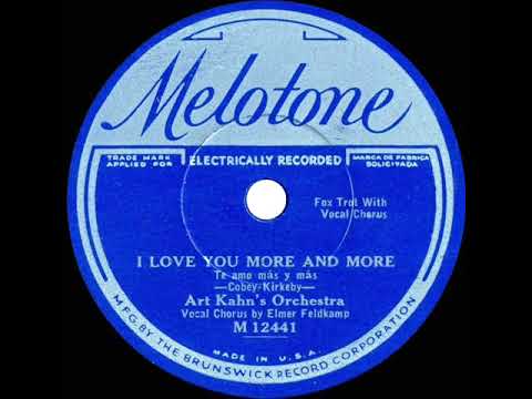 1932 Art Kahn (Ed Kirkeby) - I Love You More And More (Elmer Feldkamp, vocal)