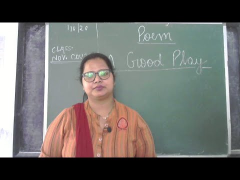 Class-3 Poem( A Good Play) || Nov Course||