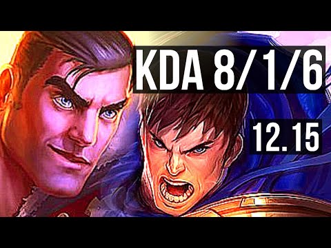 JAYCE vs GAREN (TOP) | 8/1/6, 1000+ games, 1.4M mastery | EUW Diamond | 12.15