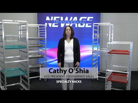 New Age 1481 Poly Box Rack, mobile, full height, open sides, with slides for (8) food boxes