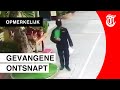 Beveiligingscamera filmt bizarre ontsnapping