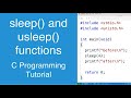 sleep() and usleep() functions | C Programming Tutorial