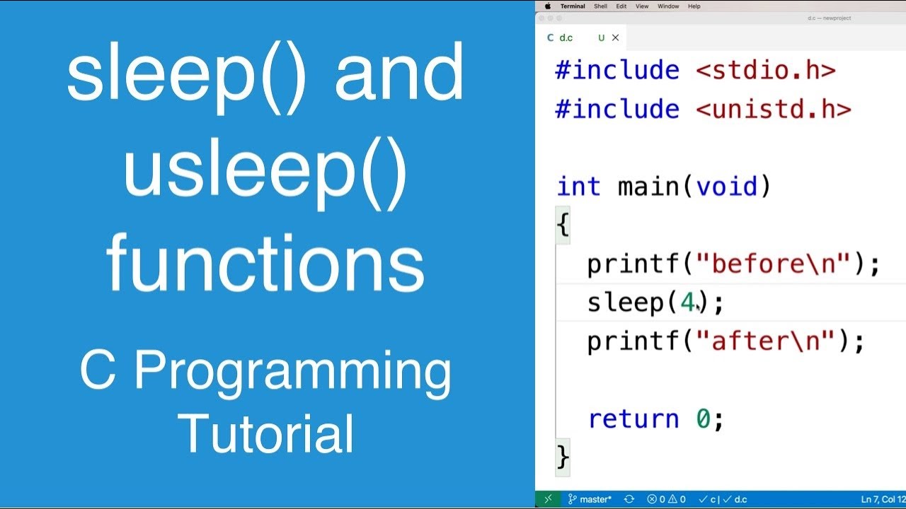 What is sleep() in C?
