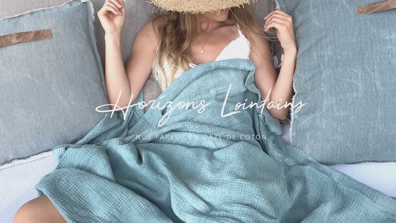 Nos paréos en gaze de coton horizons lointains