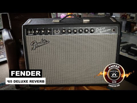 Fender '65 Reissue Deluxe Reverb Guitar Combo Amp Black (Jensen Speaker) - Black image 5