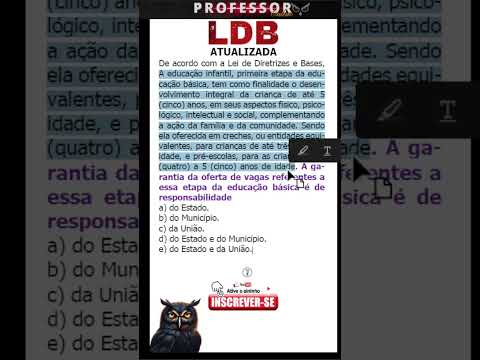 UPDATED LDB: Teacher Competition - Law of Guidelines and Bases of Education - LDB art. 11