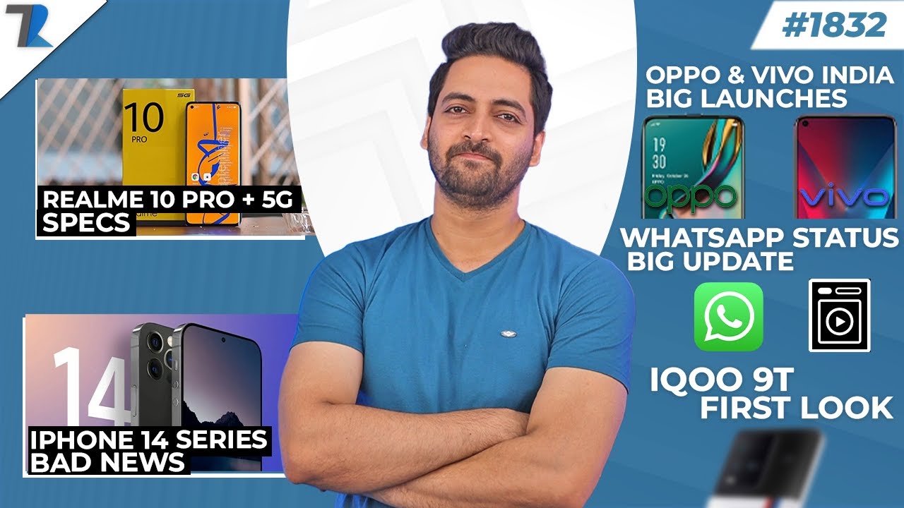 Realme 10 Pro+ 5G Specs,iPhone 14 Series Bad News,iQOO 9T First Look😍