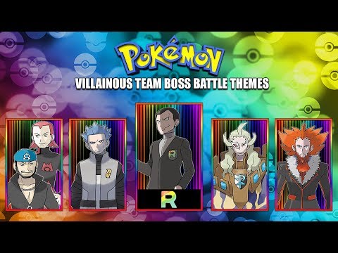 All Pokémon Villainous Team Boss Battle Themes [GEN 1-7] 2017