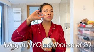 day in my life vlog living in a NYC penthouse with my mom