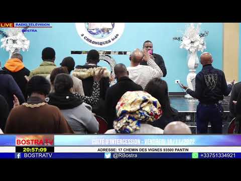 CULTE D'INTERCESSION - VENDREDI 18/11/2022
