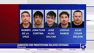 Five men arrested in McAllen prostitution sting, police say