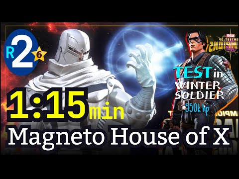 6* Magneto (house of x) 2 Rank, No boost 1,1 min | Winter Soldier 550k hp #mcoc