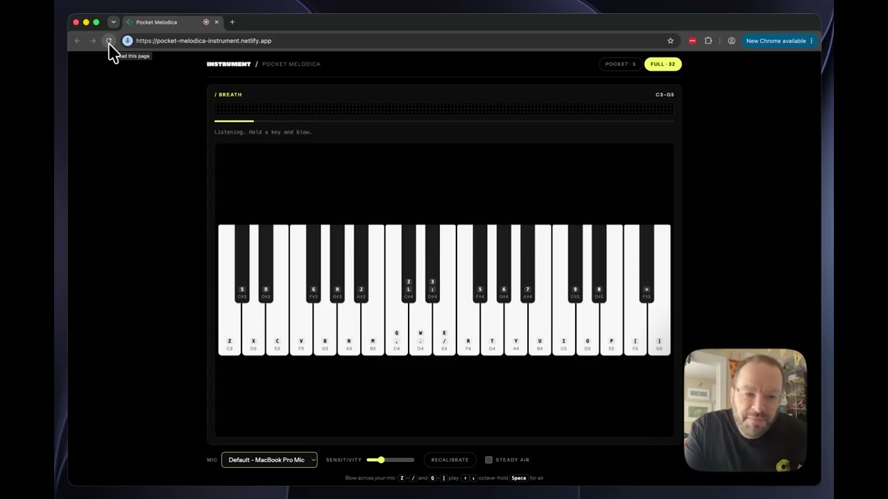 Video thumbnail for Browser-Based Melodica Instrument