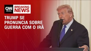 Veja pronunciamento público de Trump sobre guerra com Irã | BASTIDORES CNN