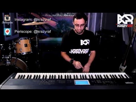 KRAZYRAF Korg Triton live Perfomance Drums section crazy fingers
