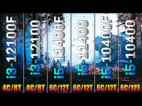 i3 12100F vs i3 12100 vs i5 11400F vs i5 11400 vs i5 10400F vs i5 10400 | PC Gameplay Tested