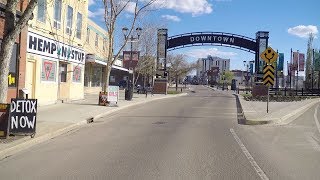 Red Deer Alberta Canada. Downtown Area. Tour of City.