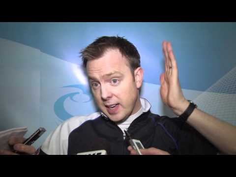 2011 Ford World Men's Curling Championship - Draw 6 Media Scrum