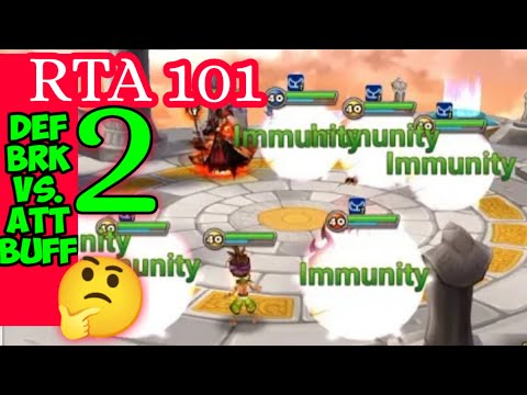 summoners war: RTA 101 - defense break vs. attack power buff!! / STRATEGY GUIDE TIPS & TRICKS!