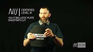 Video: NcSTAR NIJ LVL III Curved S.Cut 254x305mm Ballistisk Platta
