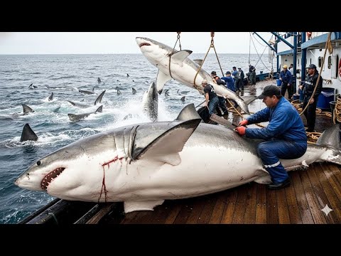 Unglaublich! Wie europäische Fischer Riesenhaie fangen und verarbeiten