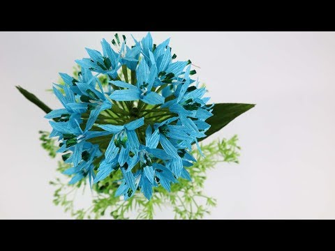 How To Make Hyacinthus Paper Flower From Crepe Paper | DIY Paper Hyacinthus Flowers