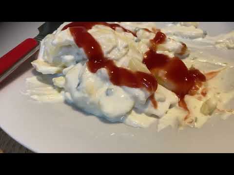 Mad martensen spiser kartoffelsalat lavet af Tanja