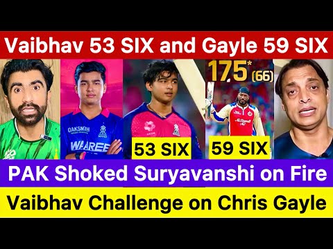 pakistan reaction on vaibhav suryavanshi six | ipl 2026 | Rajasthan royals | Chris Gayle recod 