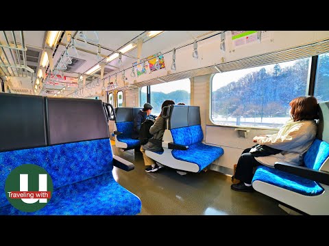 Traveling the Best Scenic Mountain Railways in the heavy snowfall area of Japan🇯🇵 | JR Senzan Line